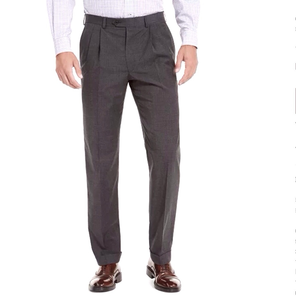 Lauren Ralph Lauren Men's Classic Fit UltraFlex Pleated Dress Pant 36 X 32